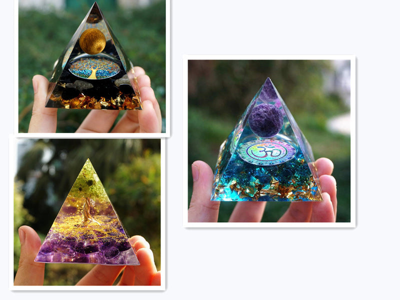 Tiger Eye Orgonite Pyramid Healing