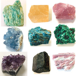 Large Crystal Specimen Collection 9 Pcs