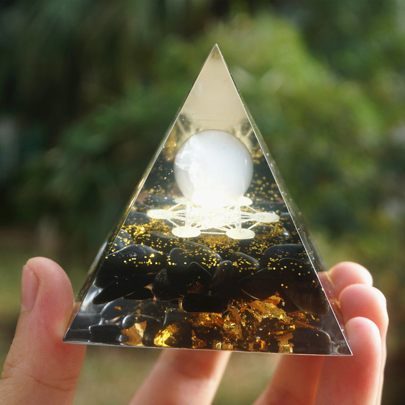 Tiger Eye Orgonite Pyramid Healing