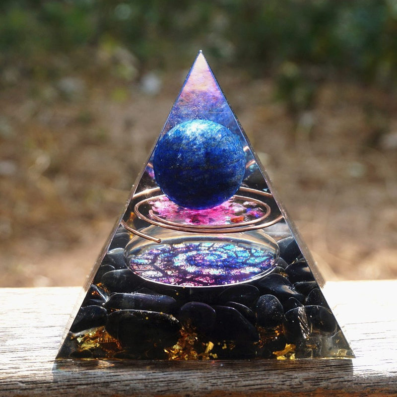 Tiger Eye Orgonite Pyramid Healing