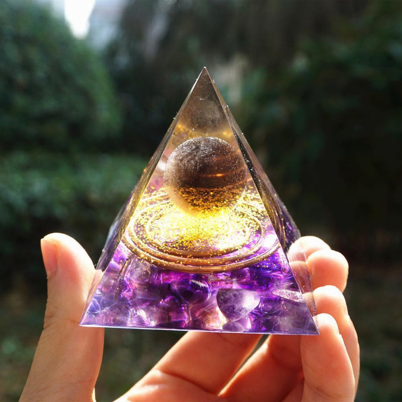 Tiger Eye Orgonite Pyramid Healing