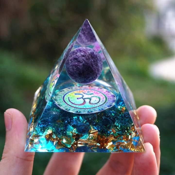 Tiger Eye Orgonite Pyramid Healing