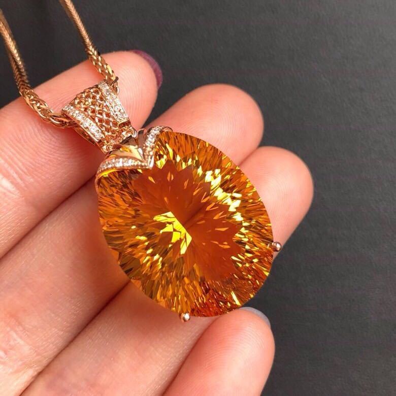 Citrine Fire Pendant