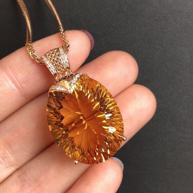 Citrine Fire Pendant