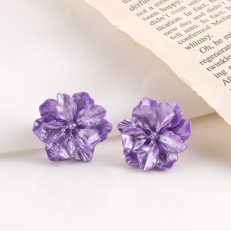 Purple Floral Fairy Earrings