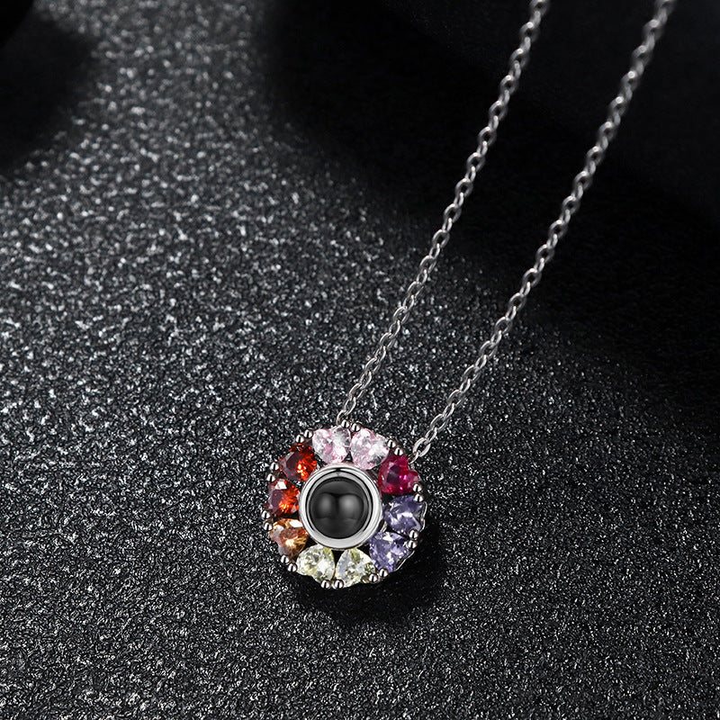 Heart Crystal Projector Necklace