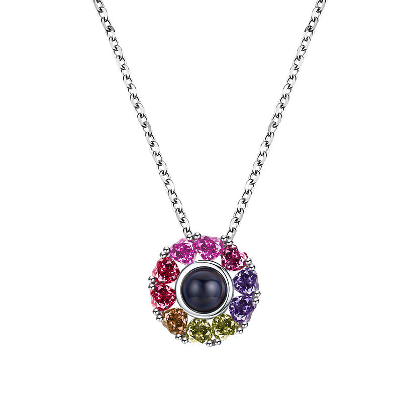 Heart Crystal Projector Necklace