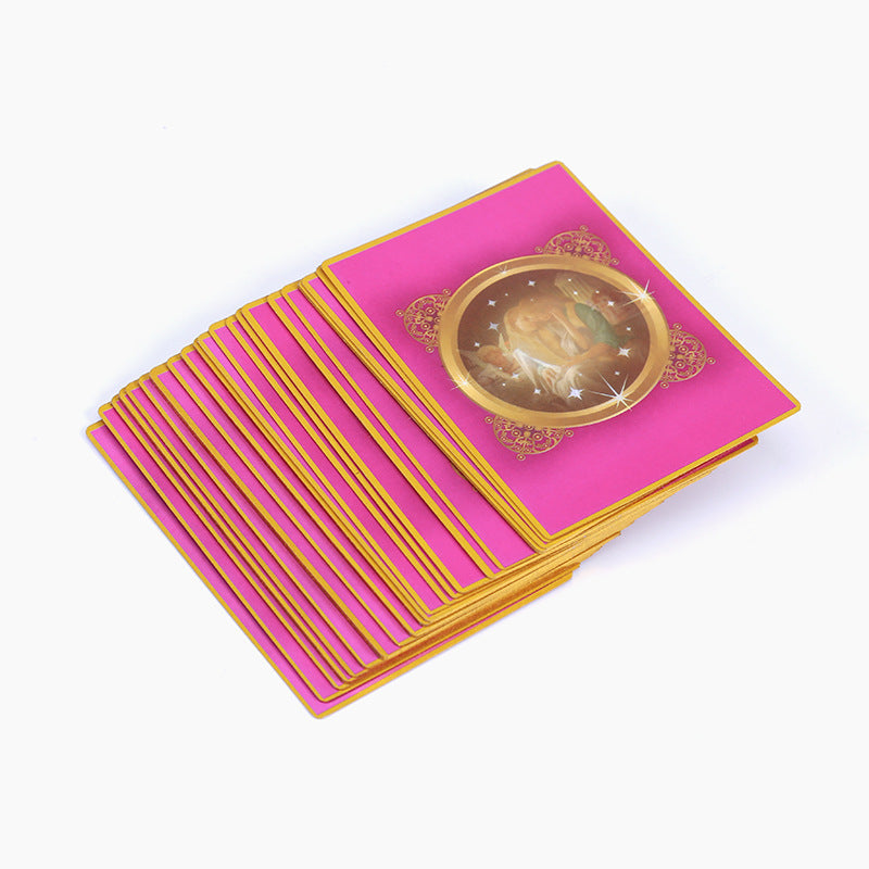 Gold-plated English Romantic Angel Oracle Card