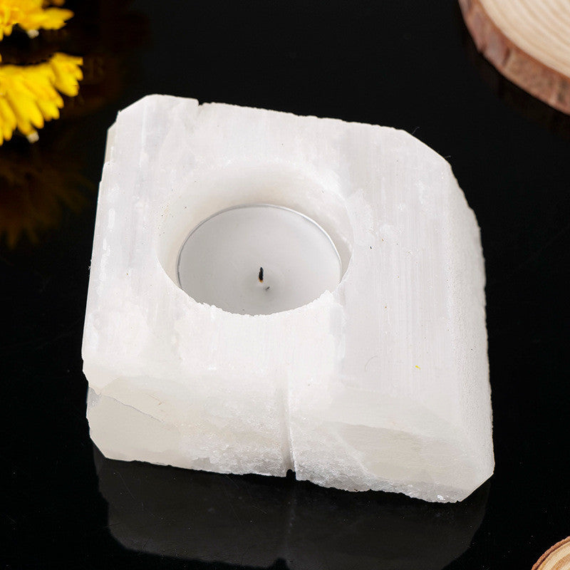 Natural Crystal Candle Holders