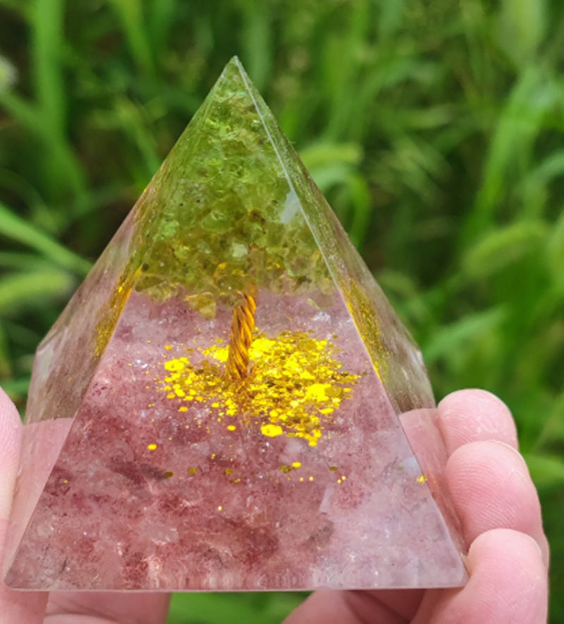 Tiger Eye Orgonite Pyramid Healing