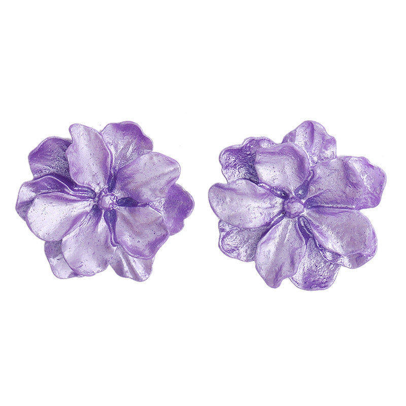 Purple Floral Fairy Earrings