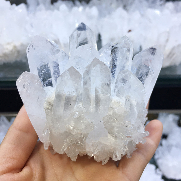 White Crystal Cluster Ornaments