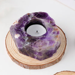 Natural Crystal Candle Holders